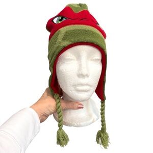 Teenage Mutant Ninja Turtles Raphael beanie Knit Hat - Red and Olive